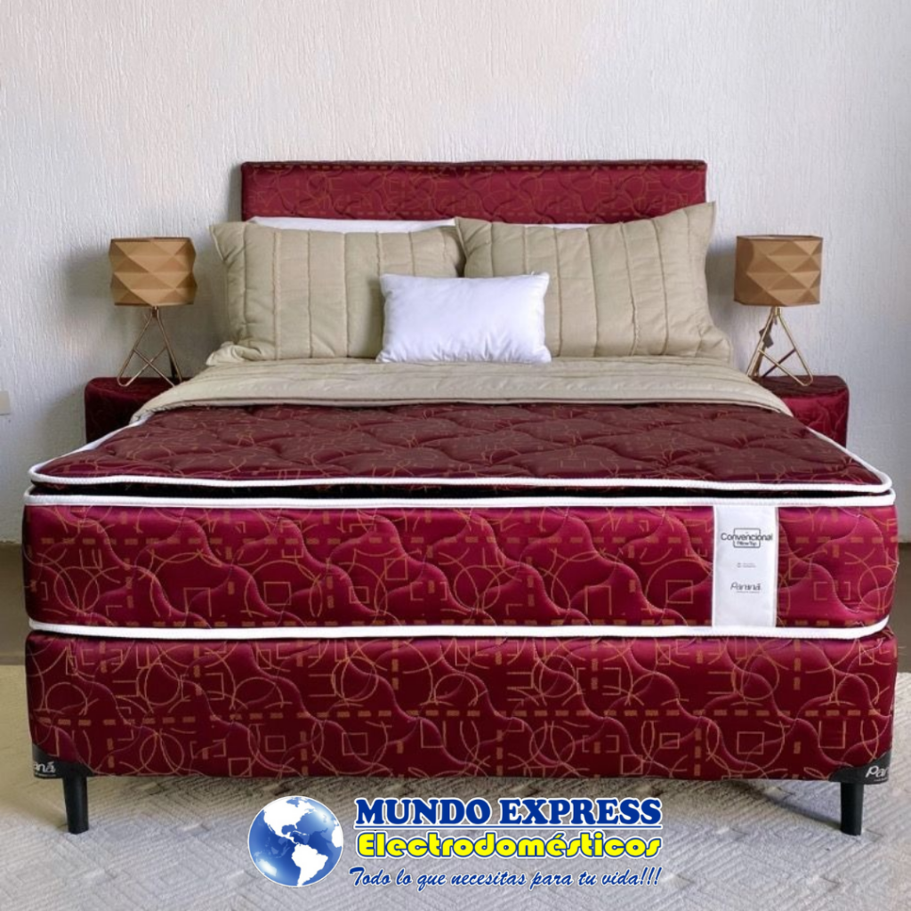 CAMA SOMMIER NEO CONVENCIONAL 160 200 Mundo Express